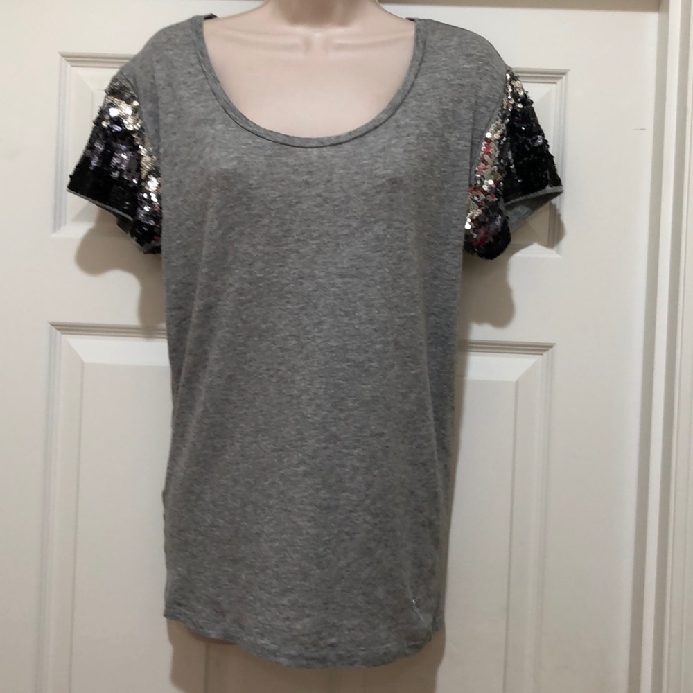 EUC Pink Sequined Top Size S